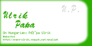 ulrik papa business card